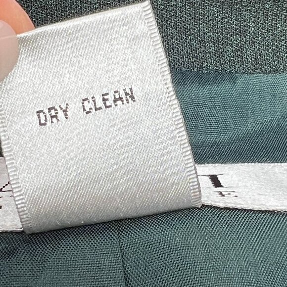 Alfani Military-Style Long Line Jacket Mandarin Collar Deep Green Size 8 Petite - Picture 7 of 16